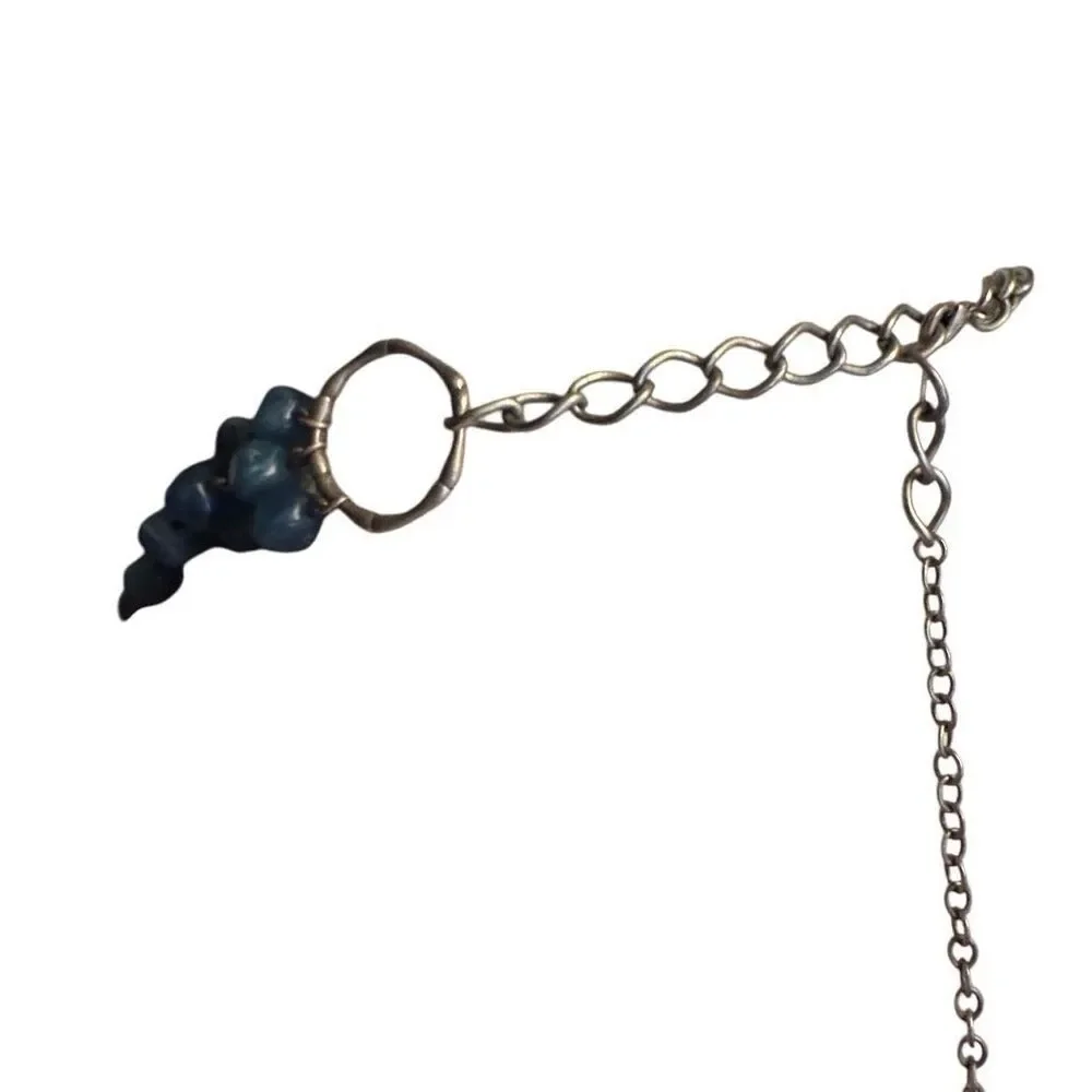 Nordstrom navy stone layered statement necklace